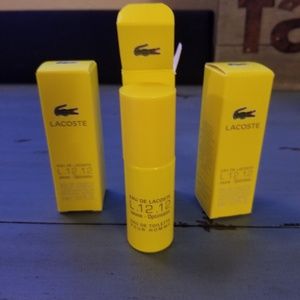 Lacoste mens parfume travel spray set of 3